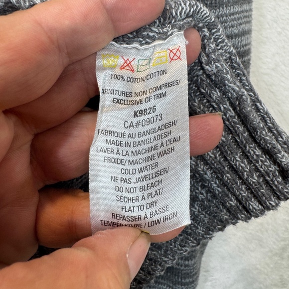 Kangol Sweater Mens Size Large Heathered Grey 1/4 Zip 100% Cotton Preppy - Picture 5 of 8